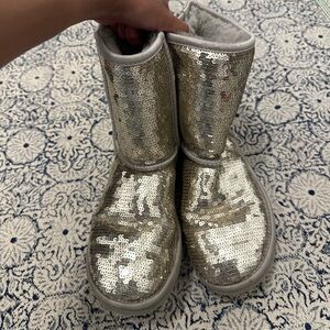 UGG Silver Sequin Winter Boots